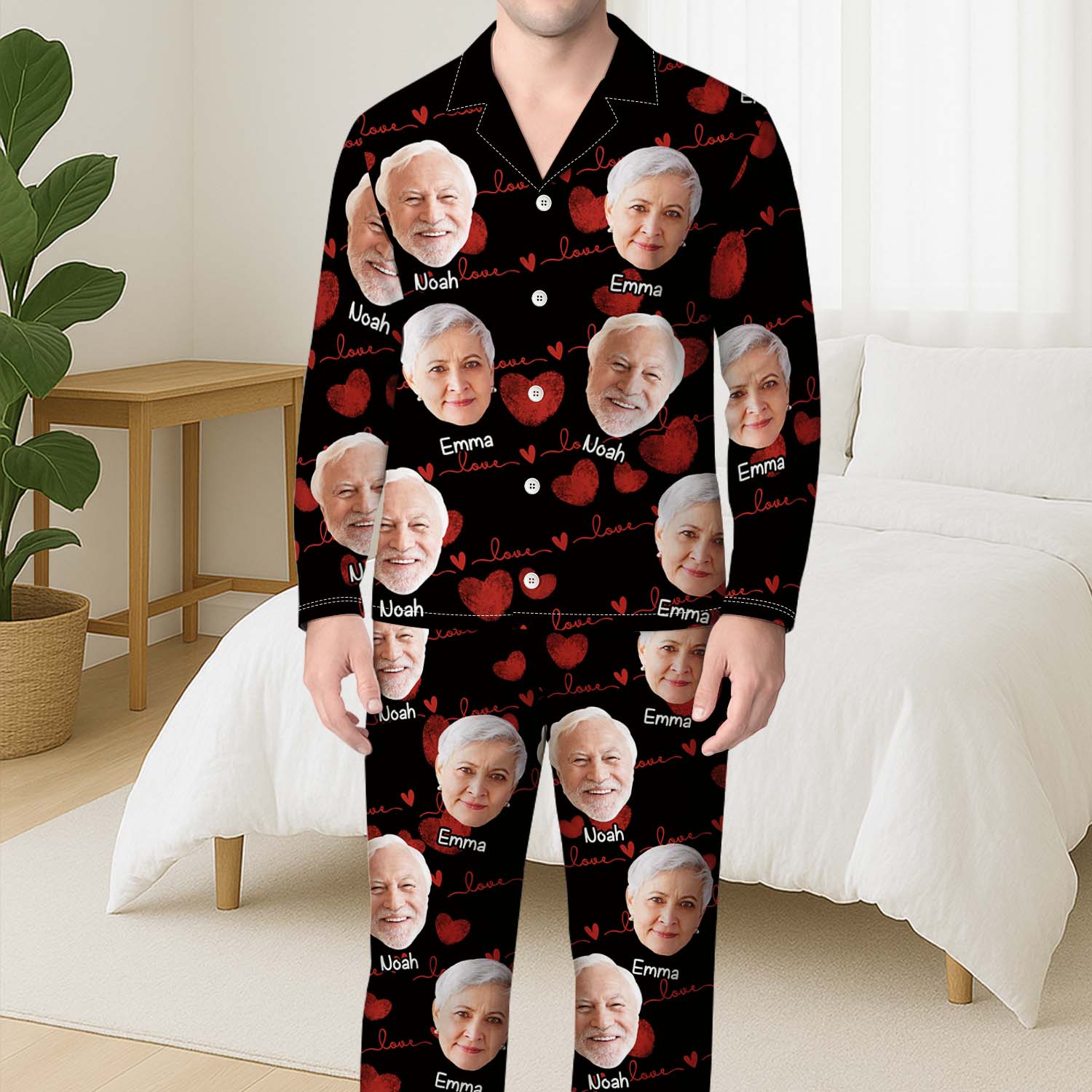 5973VGE1 ich liebe dich personalisierte pyjama paare mit gesicht_ 5973VTLZG_3