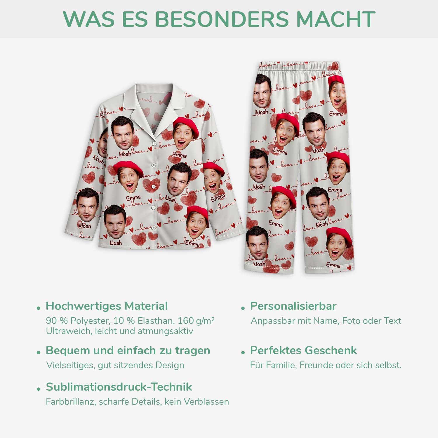 5973VGE1 ich liebe dich personalisierte pyjama paare mit gesicht_ 5973VTLZG_5