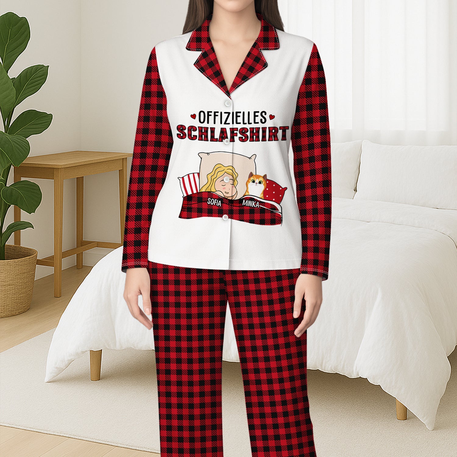 5978VGE3 1 offizielles schlafshirt personalisierte pyjama_s katze 5978VKYCD