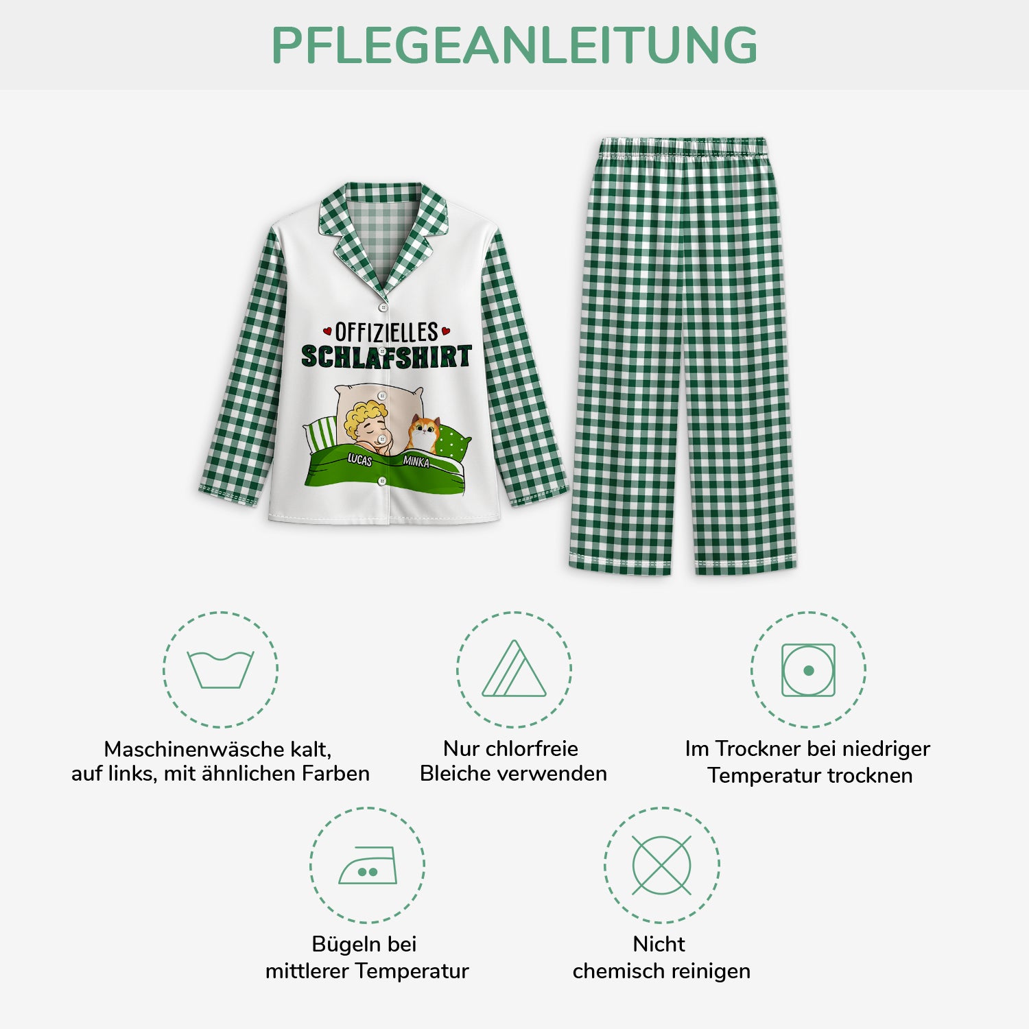 5978VGE4 offizielles schlafshirt personalisierte pyjama_s katze 5978VKYCD