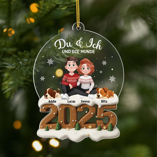 5979OGE1 3d druck effekt du ich und die hunde personalisierter weihnachtsschmuck_ acryl paare 5979O8MTC
