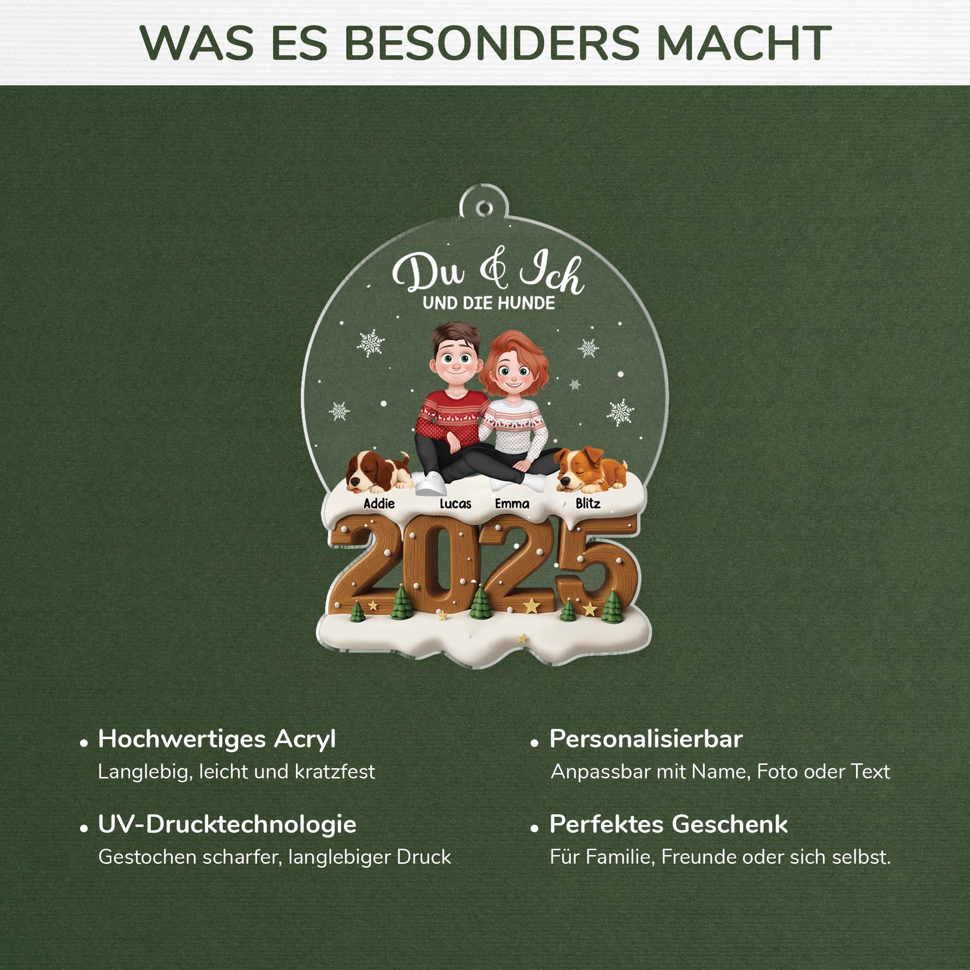 5979OGE4 3d druck effekt du ich und die hunde personalisierter weihnachtsschmuck_ acryl paare 5979O8MTC