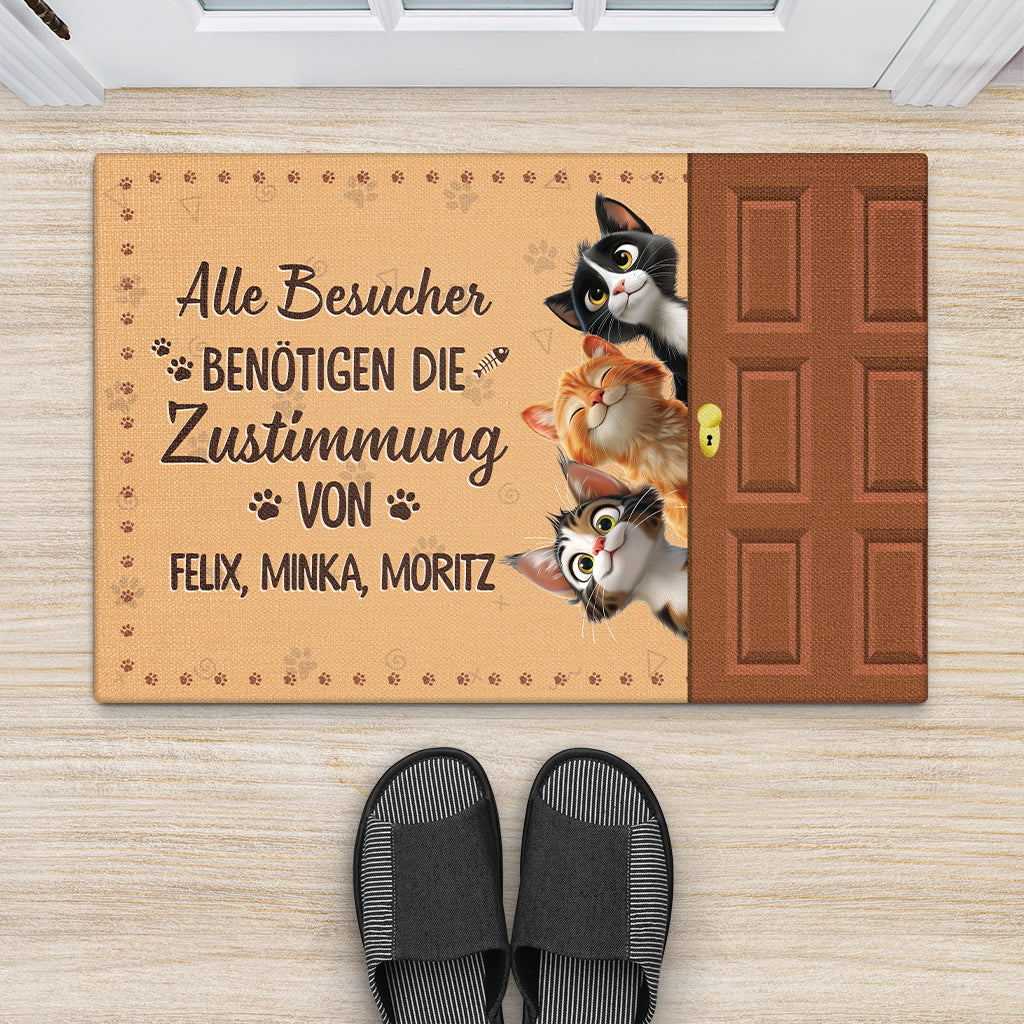 5983DGE2 besucher nur mit genehmigung der katze fussmatte katzen personalisiert 5983DTTCD_6bf68309 a04a 42fd 89d5 cfe7055bbbdb