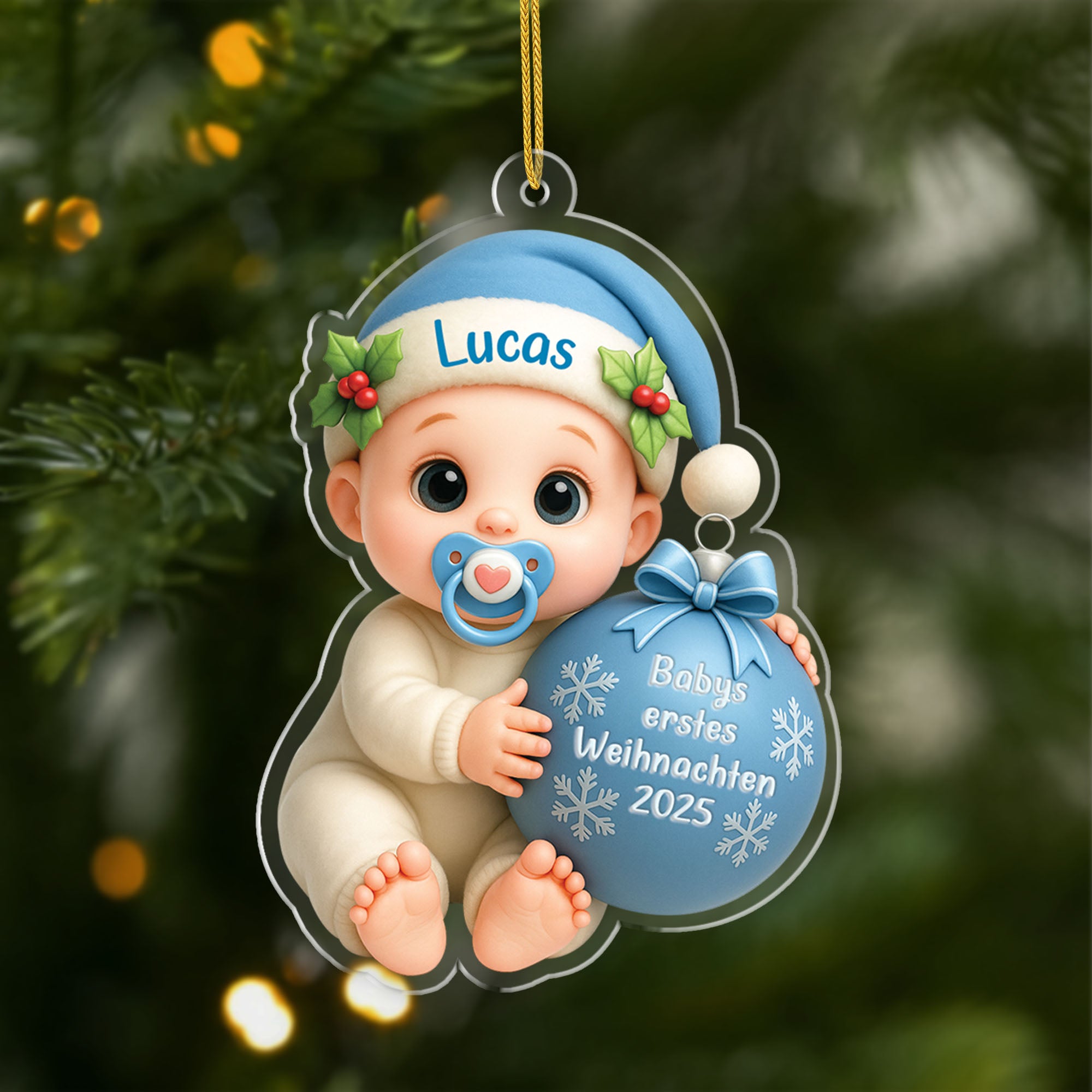 5984OGE1 3d druck effekt babys erstes weihnachten acryl weihnachtsschmuck_ personalisiert 5984OKTQK