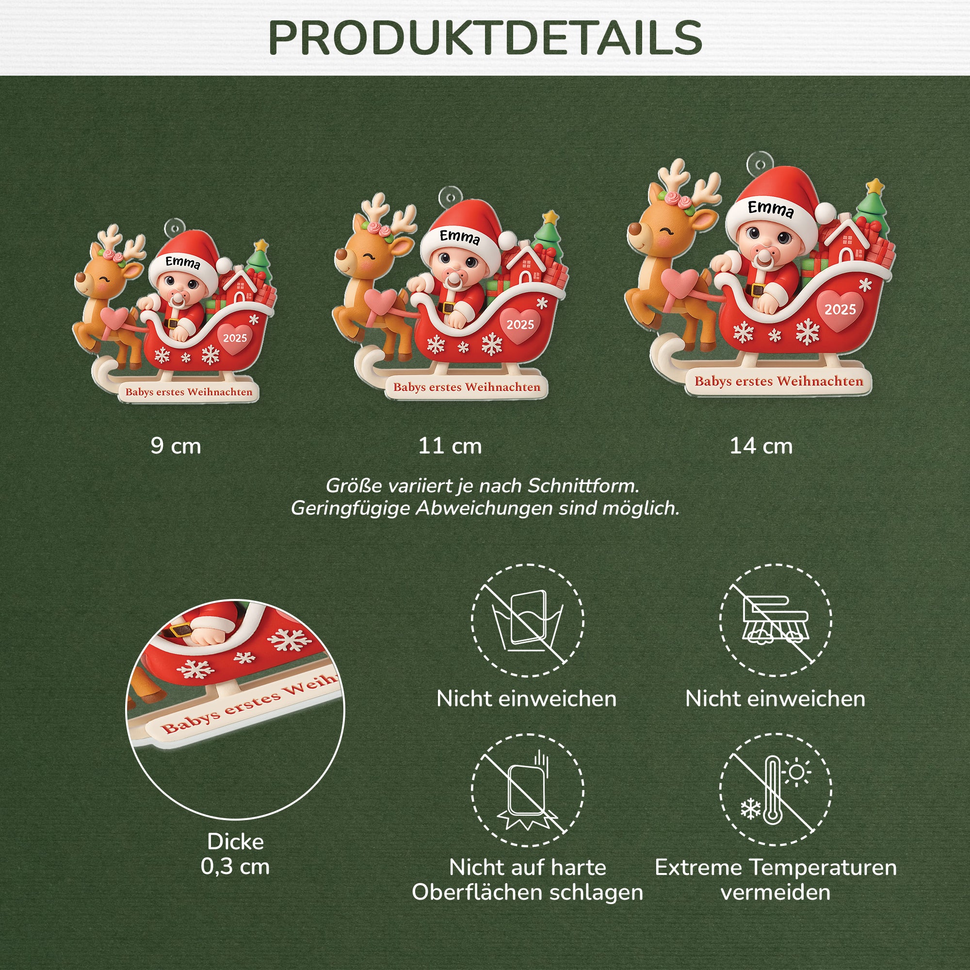 5989OGE3 3d druck effekt babys erstes weihnachten acryl weihnachtsschmuck_ personalisiert zur geburt 5989O8VNK