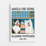 5990CGE1 wasch dir deine kleinen pfotchen hund leinwand personalisiert 5990C36QC