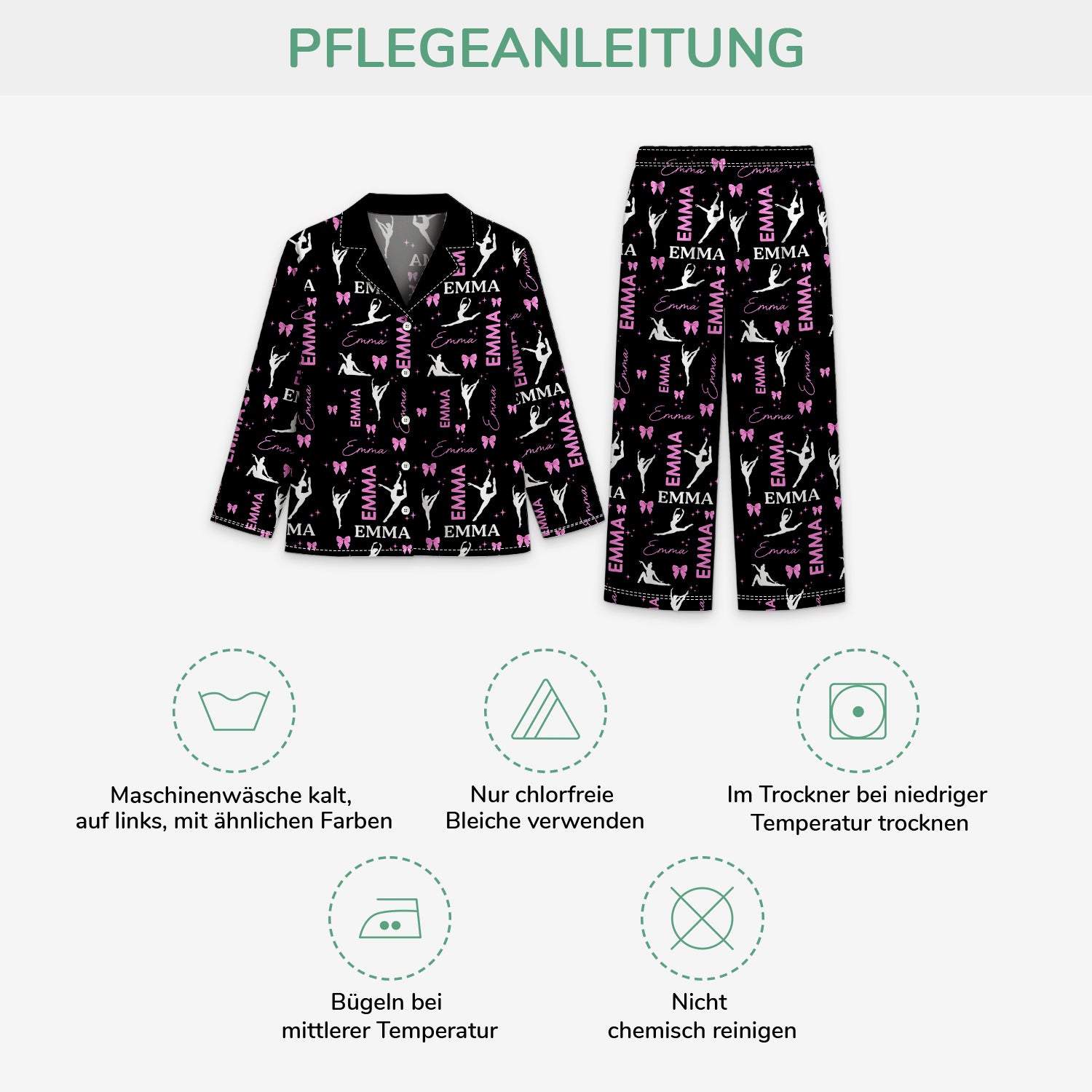6004VGE4 ballerina personalisierte pyjama damen 6004VKTZA