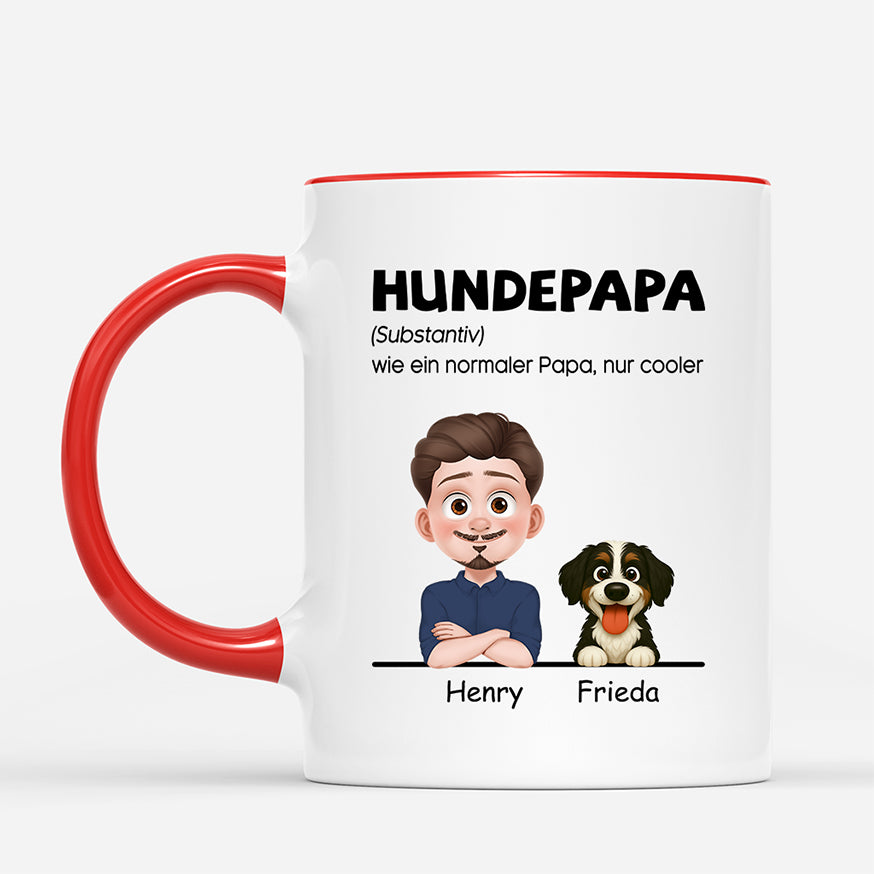 6007MGE2 substantiv hundemama cartoon personalisierte tasse hund_ 6007MKV5C
