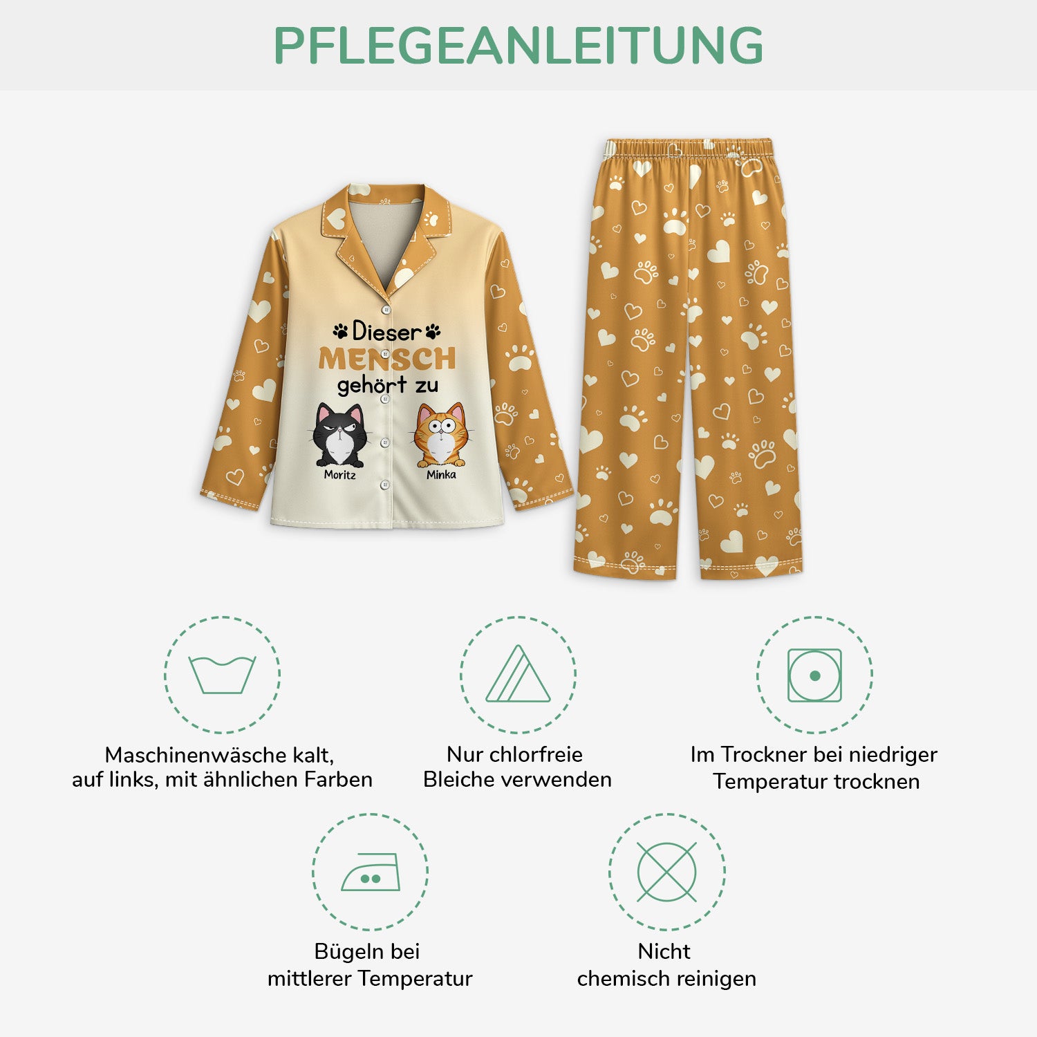 6015VGE4 dieser mensch gehort zu personalisierte pyjama_s katze 6015V3XCD