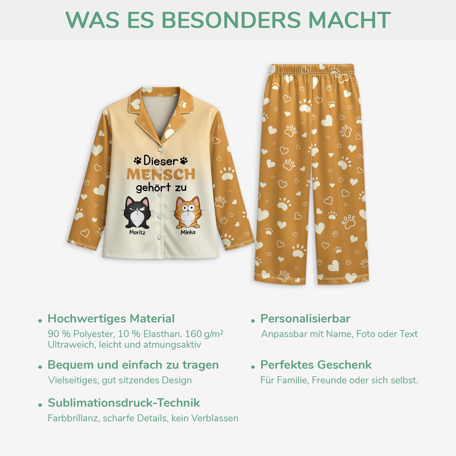 6015VGE5 dieser mensch gehort zu personalisierte pyjama_s katze 6015V3XCD