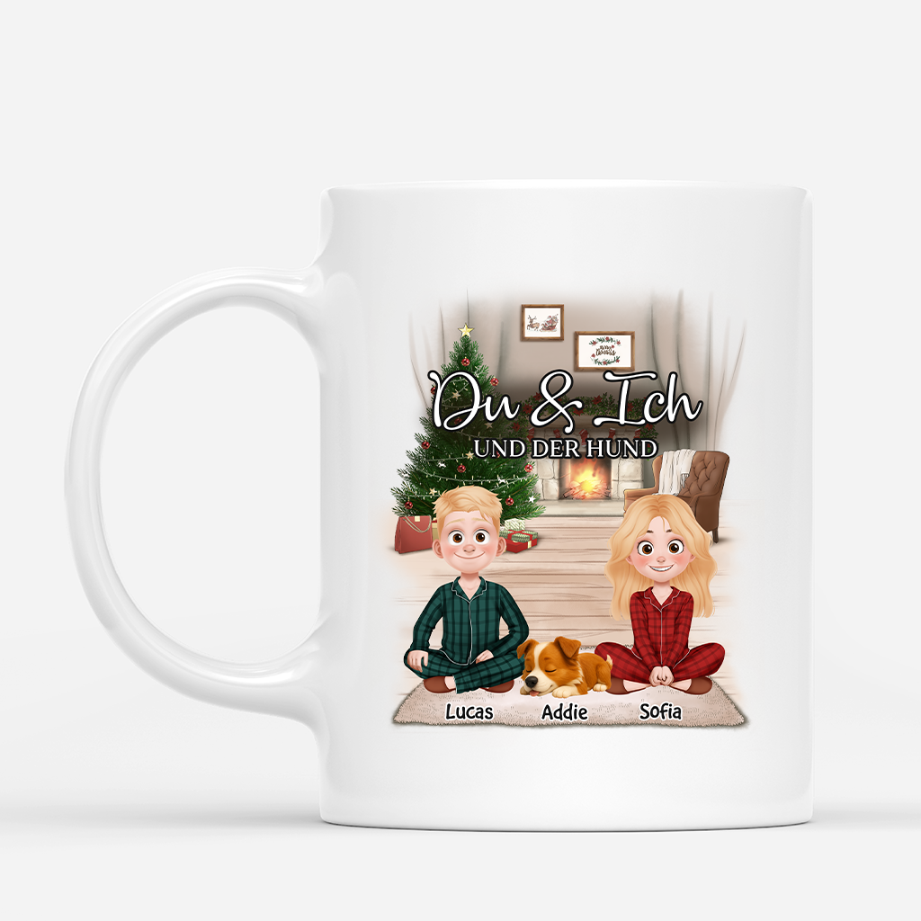 6031MGE1 du ich und die hunde weihnachtstasse personalisiert_ paare 6031MKH5C