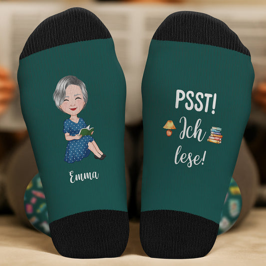 6037JGE2 bitte nicht storen ich lese gerade socken personalisieren text_ leseratten_ frauen 6037J8MTA