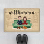 6039DGE1 herzlich willkommen cartoon fussmatte personalisiert hund_ 6039D6HNC