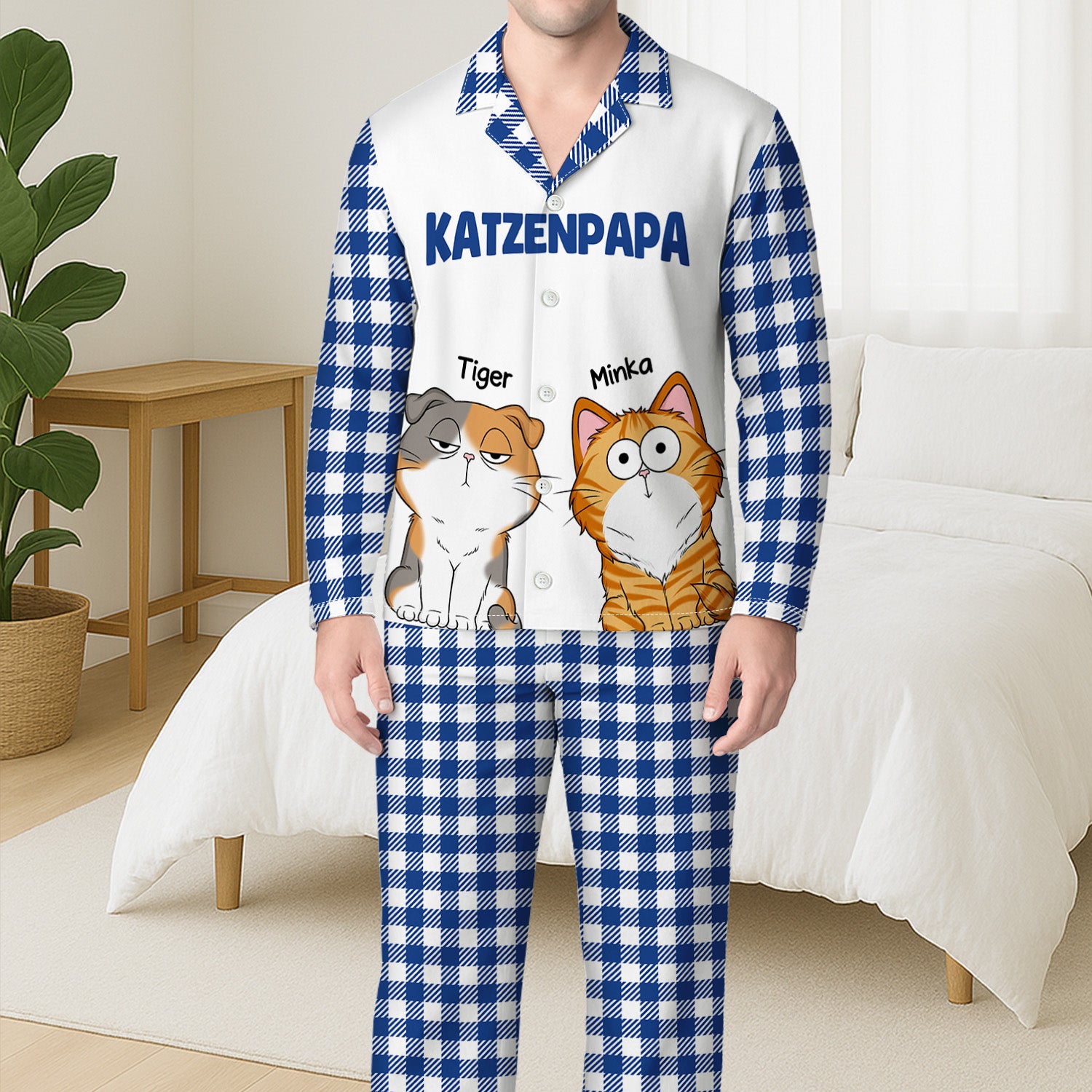 6040VGE3 katzenmama katzenpapa personalisierte pyjama_s katze 6040V6YTD