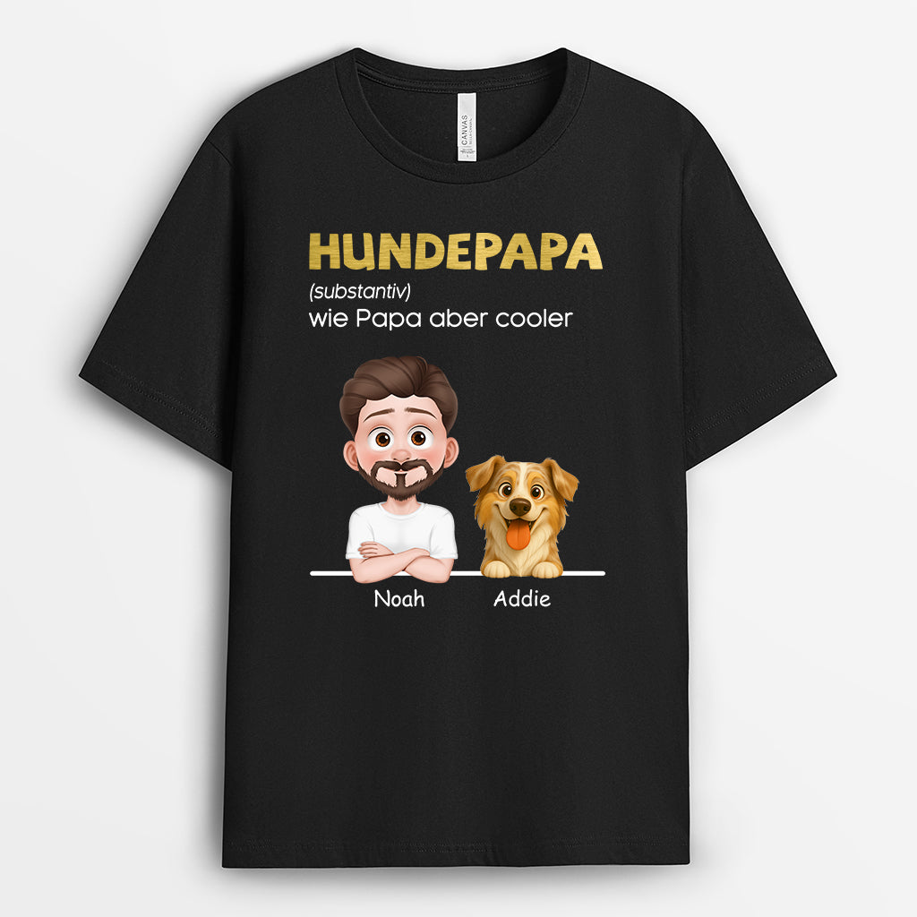 6048AGE1 hundepapa hundemama substantiv t shirt hund personalisiert 6048A3Z0C