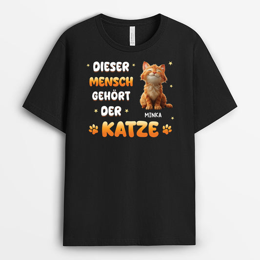 6055AGE1 dieser mensch gehort den katzen katzen t shirt personalisiert 6055A8FTC