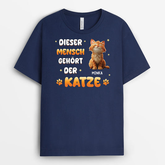 6055AGE2 dieser mensch gehort den katzen katzen t shirt personalisiert 6055A8FTC