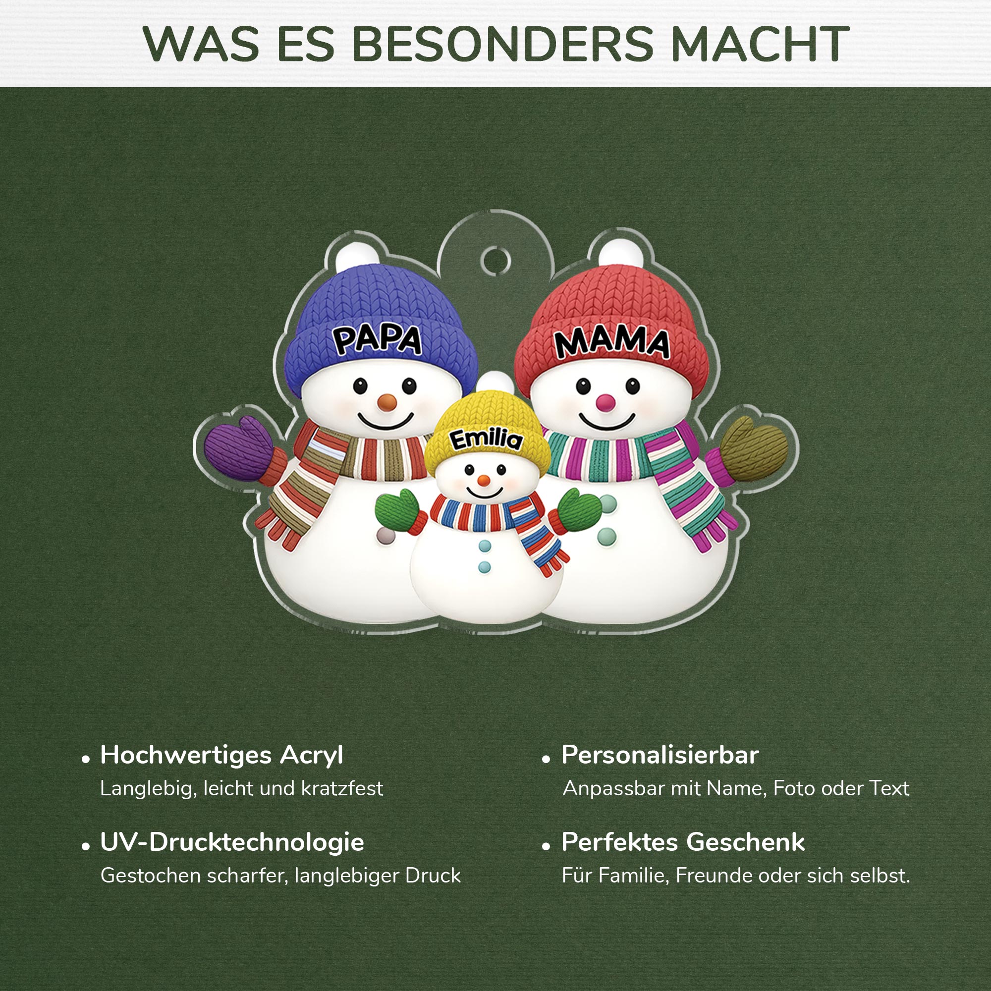 6056OGE4 familie schneemann personalisierter christbaumschmuck familie_ acryl 6056O3QAI