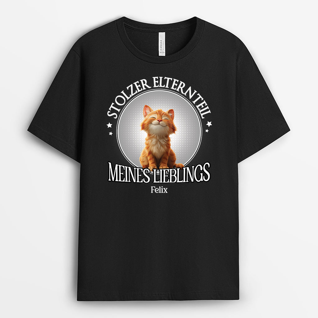 6057AGE1 stolzer elternteil meines lieblings katzen t shirt personalisiert 6057A8MAD