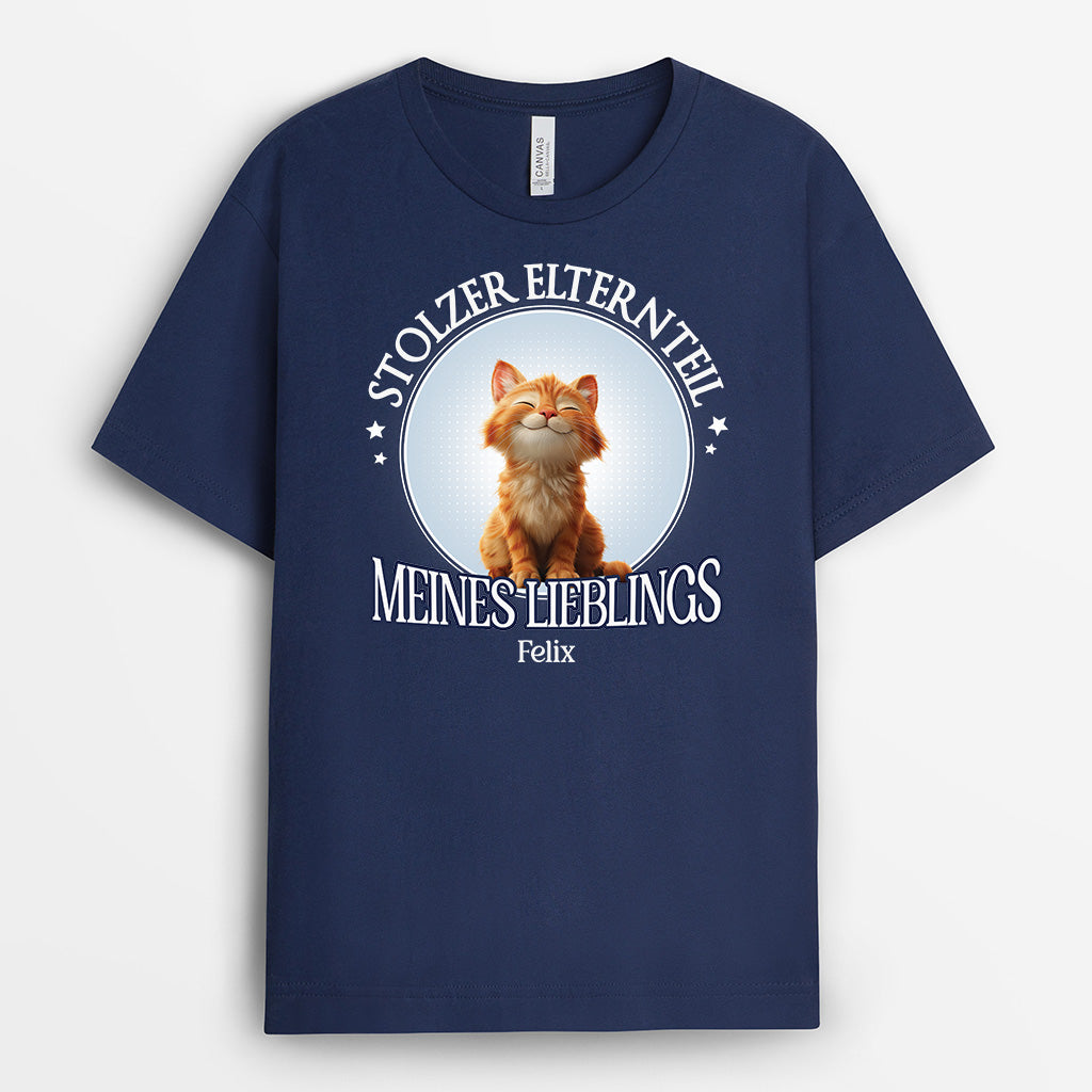 6057AGE2 stolzer elternteil meines lieblings katzen t shirt personalisiert 6057A8MAD