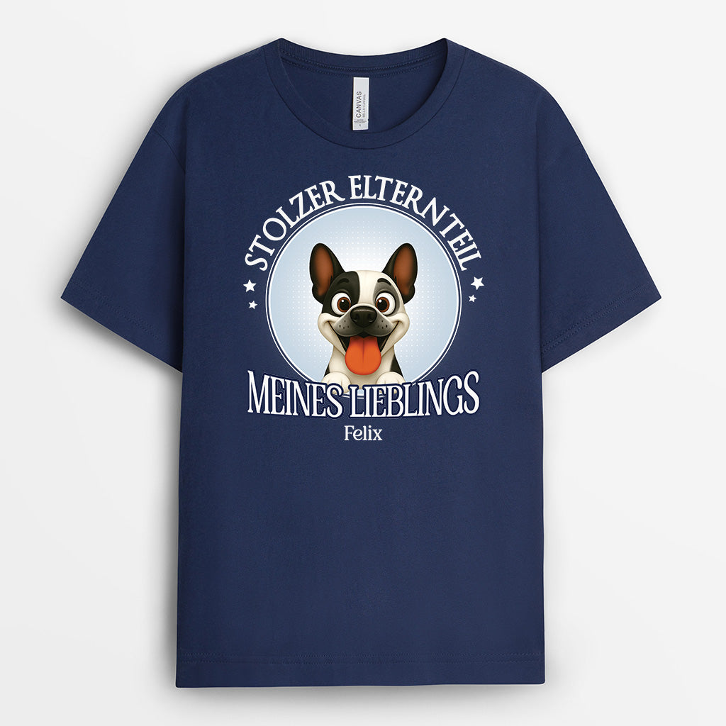 6057AGE2 stolzer elternteil meines lieblings t shirt hund personalisiert 6057A8MAC