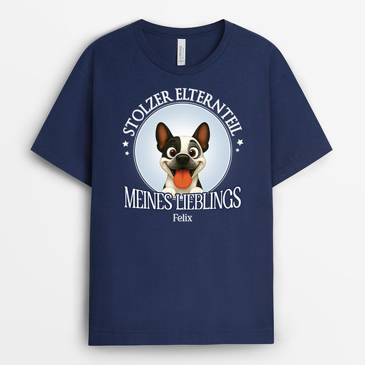 6057AGE2 stolzer elternteil meines lieblings t shirt hund personalisiert 6057A8MAC