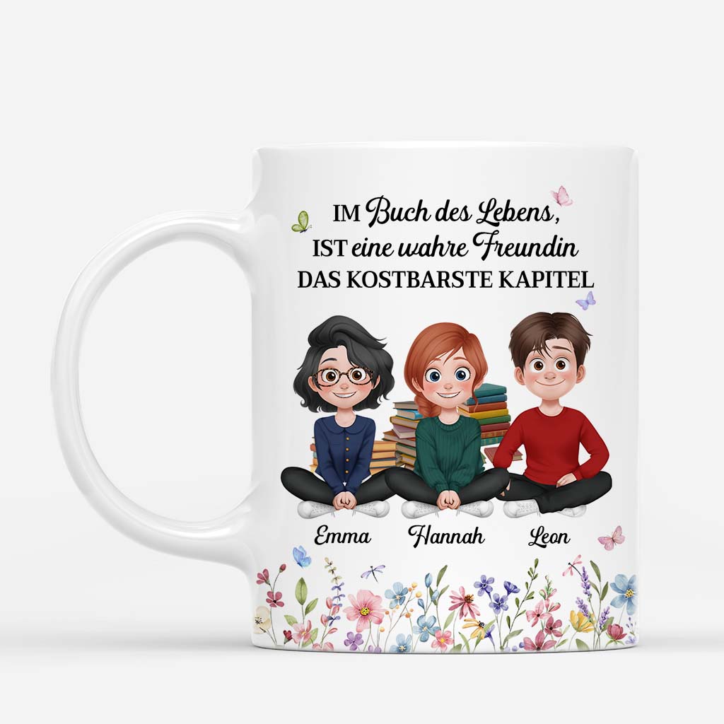 6062MGE1 im buch des lebens ist ein wahrer freund das kostbarste kapitel beste freunde tasse personalisiert fur leseratten 6062M3TAF