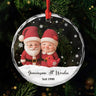 6070OGE1 gemeinsam alt werden seit strassenschild personalisierter weihnachtsschmuck_ glass paar 6070OKT5G