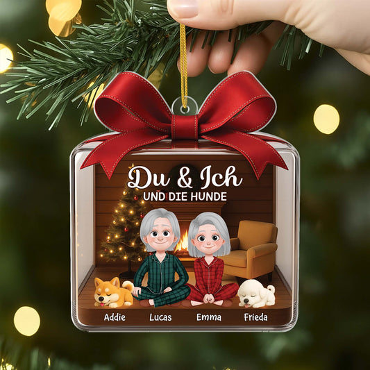 6075OGE2 du ich und die hunde acryl weihnachtsschmuck personalisiert_ paare 6075O6MTC