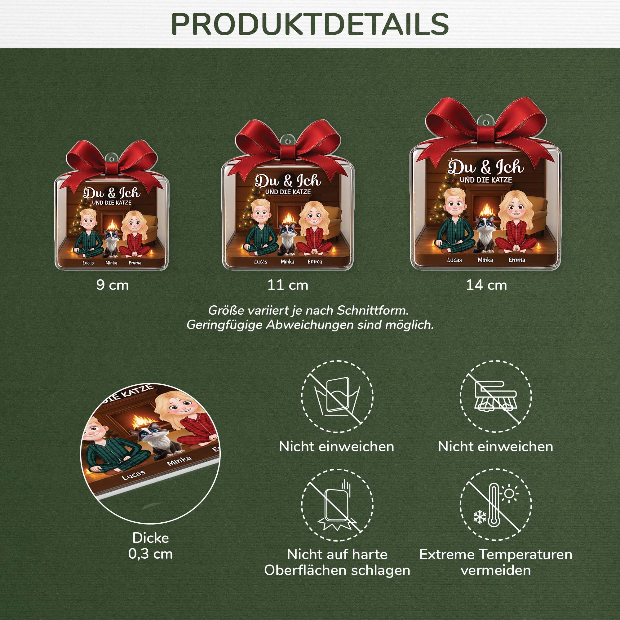 6075OGE3 du ich und die katzen acryl weihnachtsschmuck personalisiert_ paare 6075O6MTD