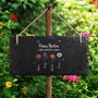 6082AGE2 omas garten hier wachst liebe personalisiertes geschenk  uv druck schiefer gartenschild omamama 6082ae6h5a
