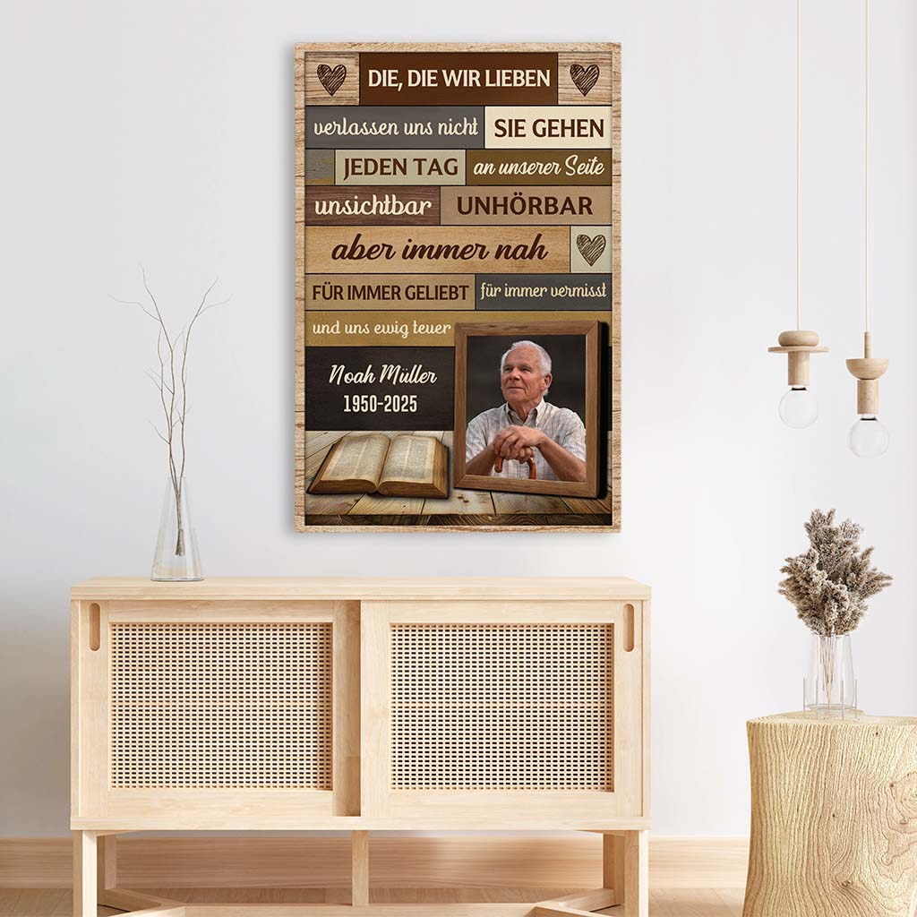 6083CGE3 die die wir lieben verlassen uns nicht trauer fotoleinwand personalisiert 6083CTHTA