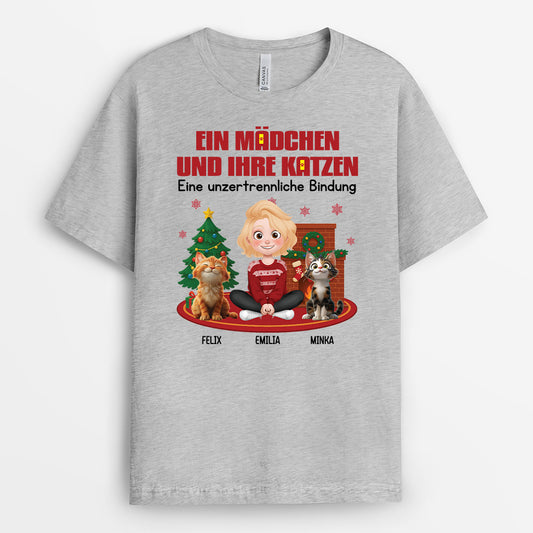 6084AGE2 ein mann und seine katze eine unzertrennliche bindung katzen t shirt personalisiert weihnachten 6084ATMCD