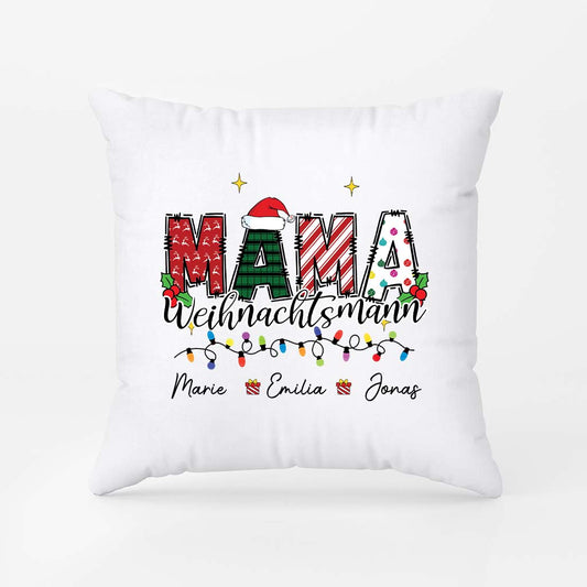 6086PGE1 papa mama weihnachtsmann papa kissen personalisiert weihnachten 6086PTQMA