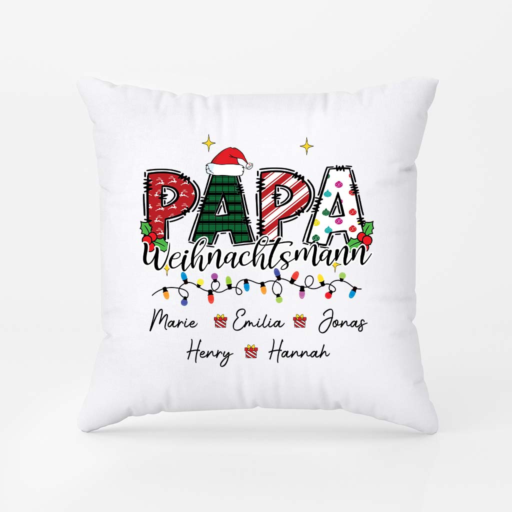 6086PGE2 papa mama weihnachtsmann papa kissen personalisiert weihnachten 6086PTQMA