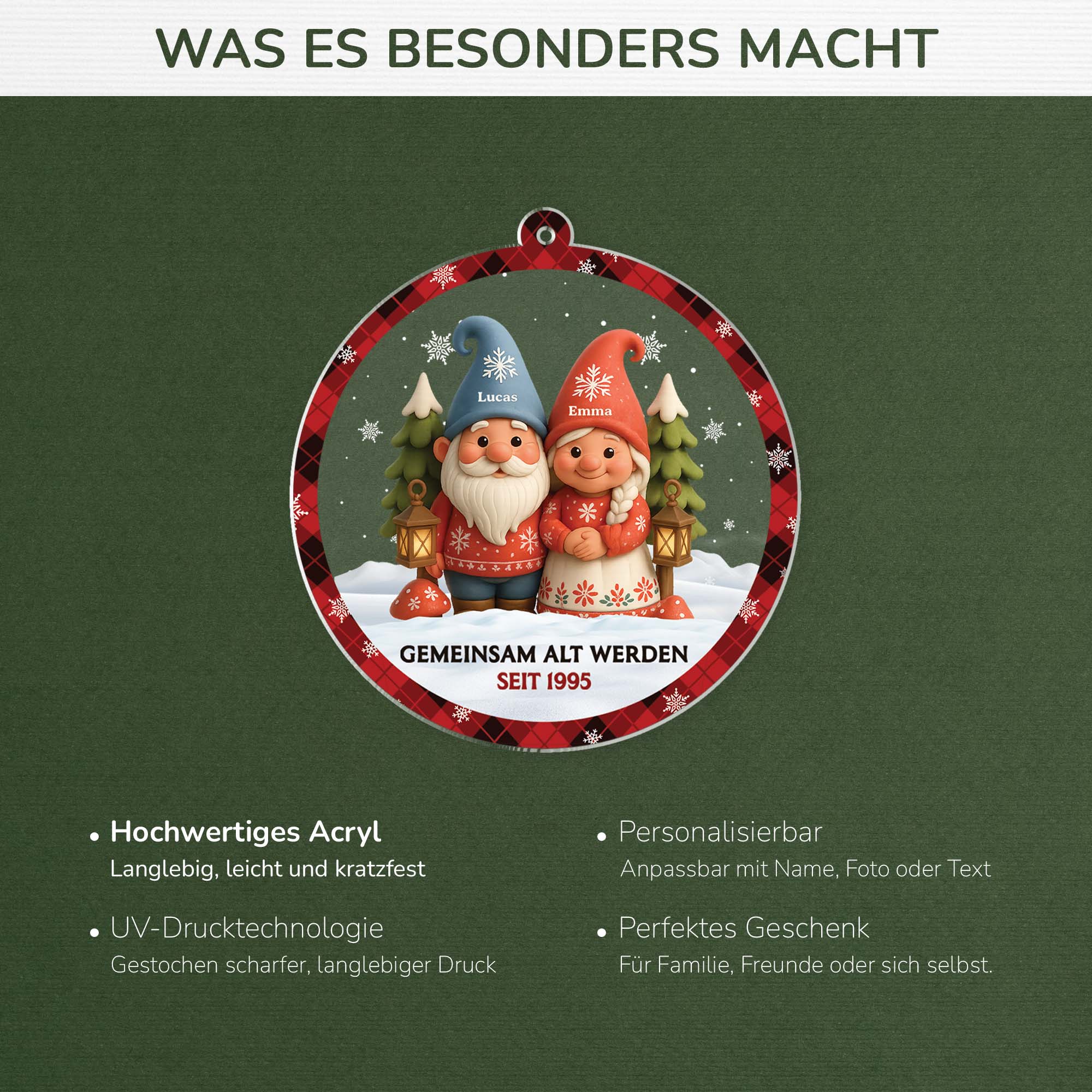 6087OGE4 gemeinsam alt werden seit personalisierter weihnachtsschmuck_ acryl paar 6087OKL5G