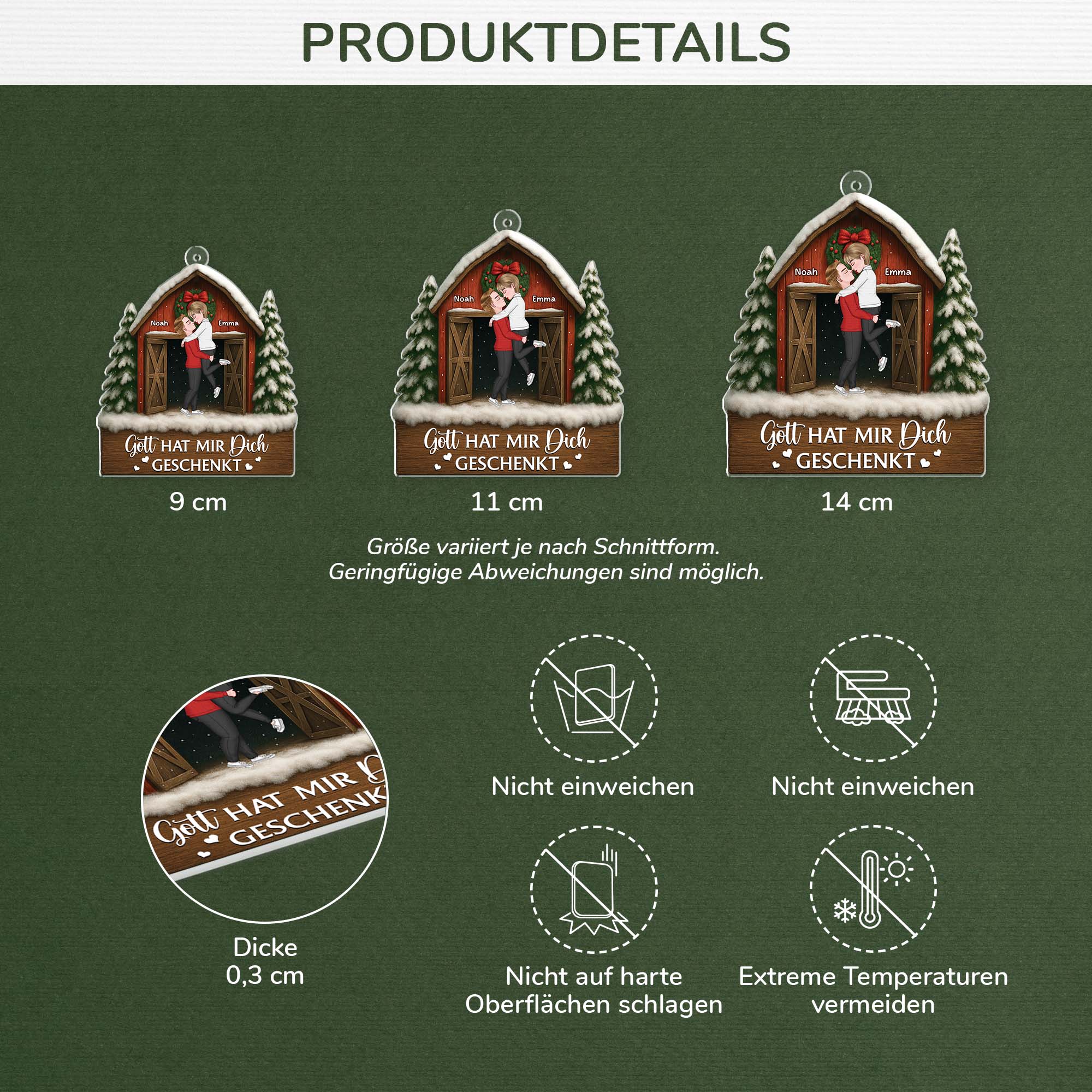 6105OGE3 3d druck effekt gott hat mir dich geschenkt acryl weihnachtsschmuck_ personalisiert paare 6105OKQMG