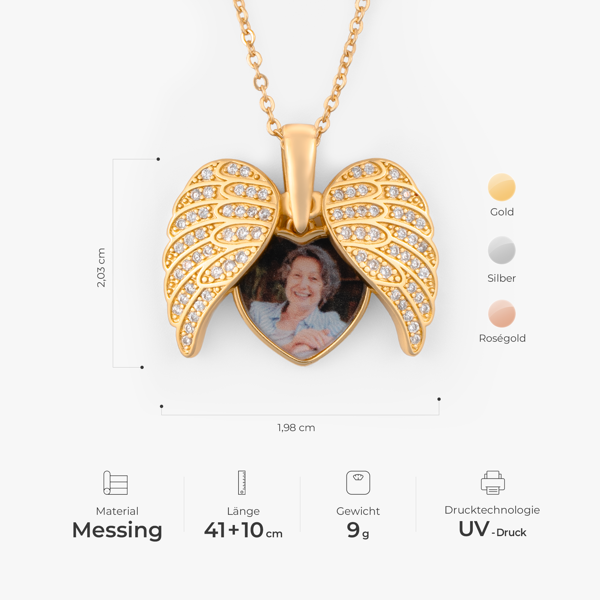 6114JGE3 herz engelsflugel personalisierte kette name_ mit foto zur erinnerung 6114J0B5A