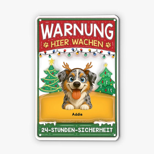 6121EGE2 bereich patrouilliert von turschild hund personalisiert_ weihnachten 6121ETYAC