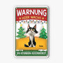 6121EGE2 bereich patrouilliert von turschild katze personalisiert_ weihnachten 6121ETYAD