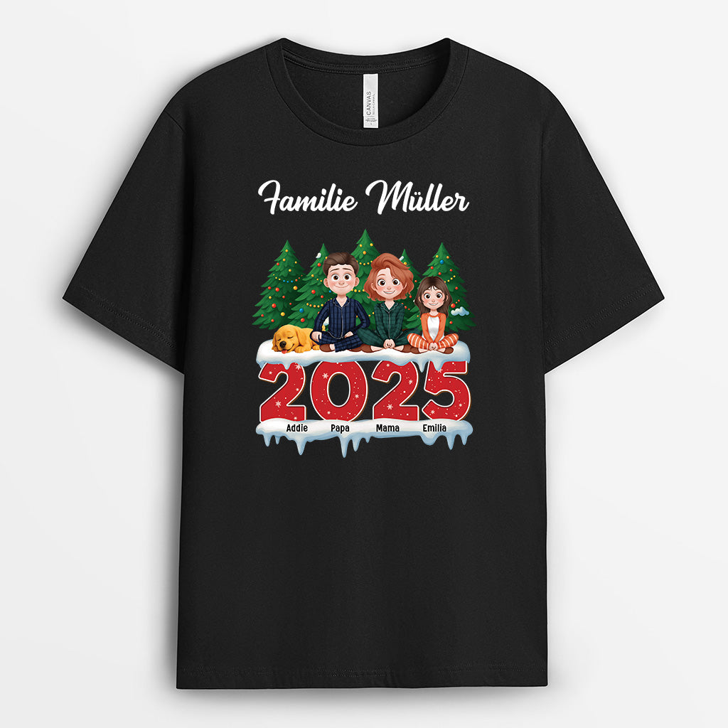 6122AGE1 familie mit haustieren personalisiertes weihnachts shirt_ 6122AKQMI