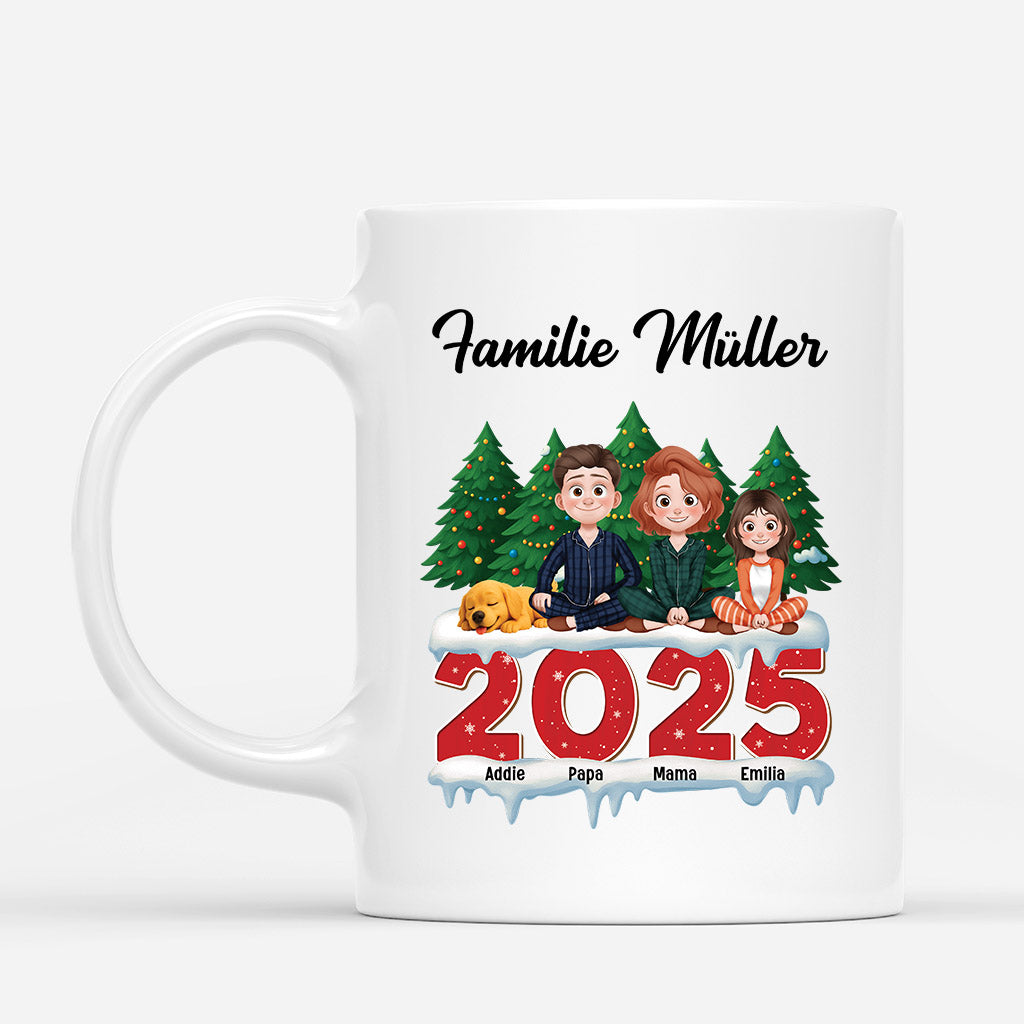 6122MGE1 familie mit haustieren weihnachtstasse personalisiert_ 6122MKQMI