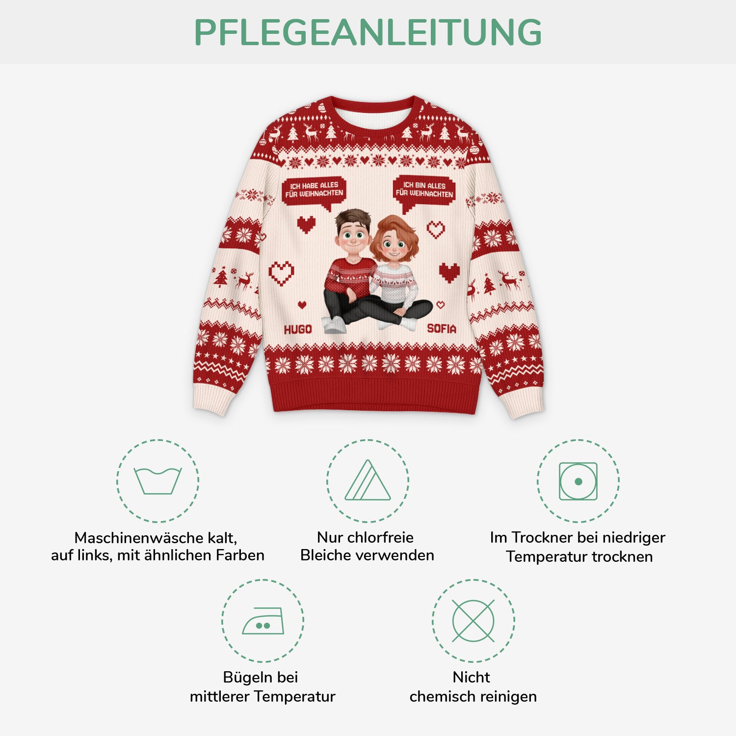 6125WGE4 ich habe alles fur weihnachten personalisierter weihnachtspullover paare 6125W