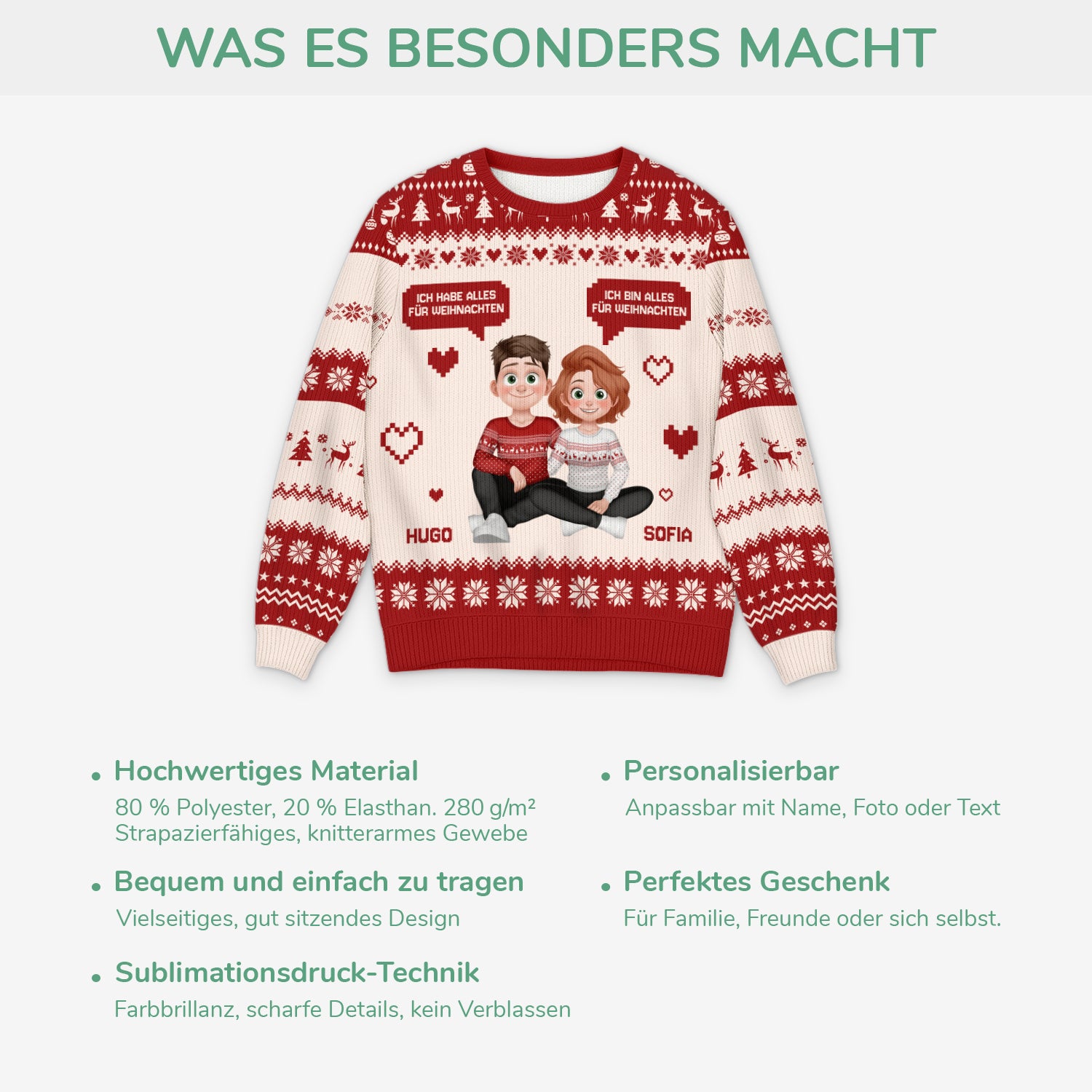 6125WGE5 ich habe alles fur weihnachten personalisierter weihnachtspullover paare 6125W