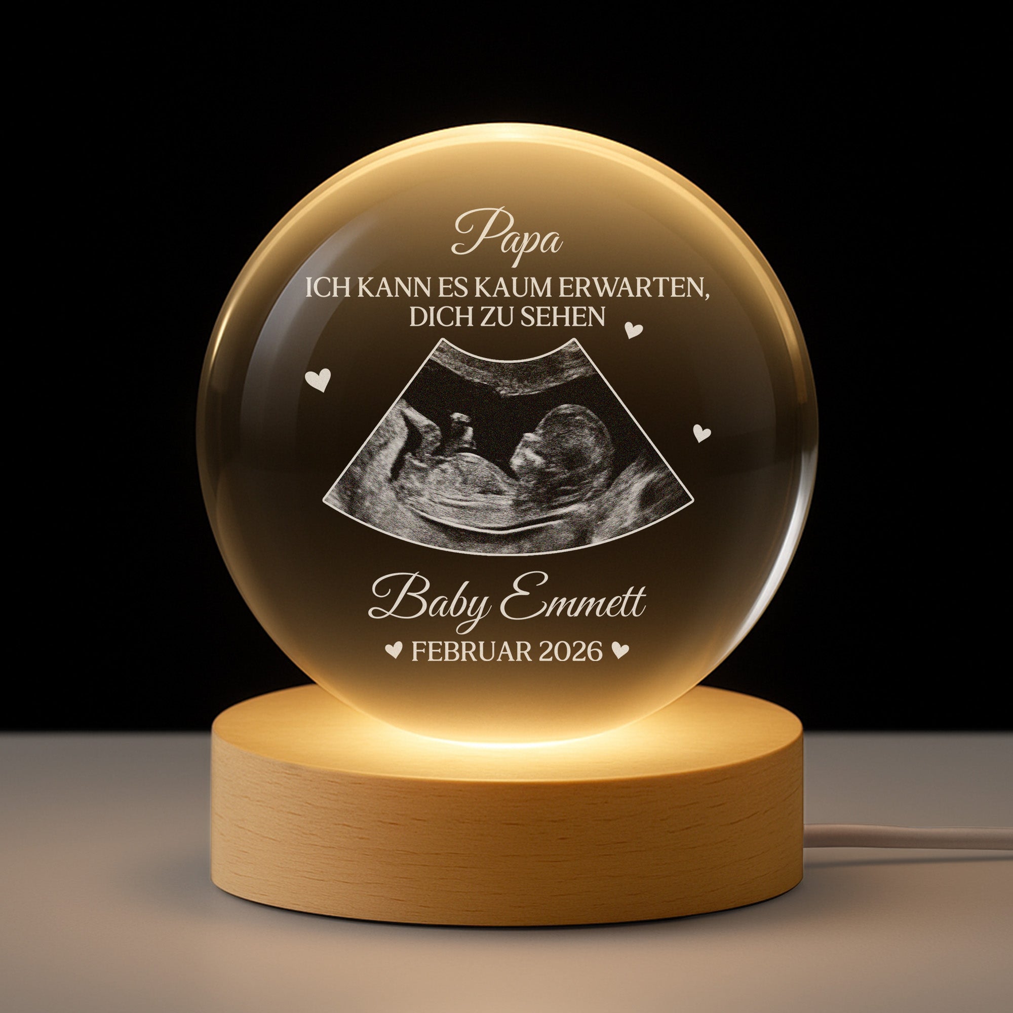 6137LGE1 ich kann es kaum erwarten dich zu sehen kristallkugel personalisiert_ mit foto zur geburt 6137L3LMB_1