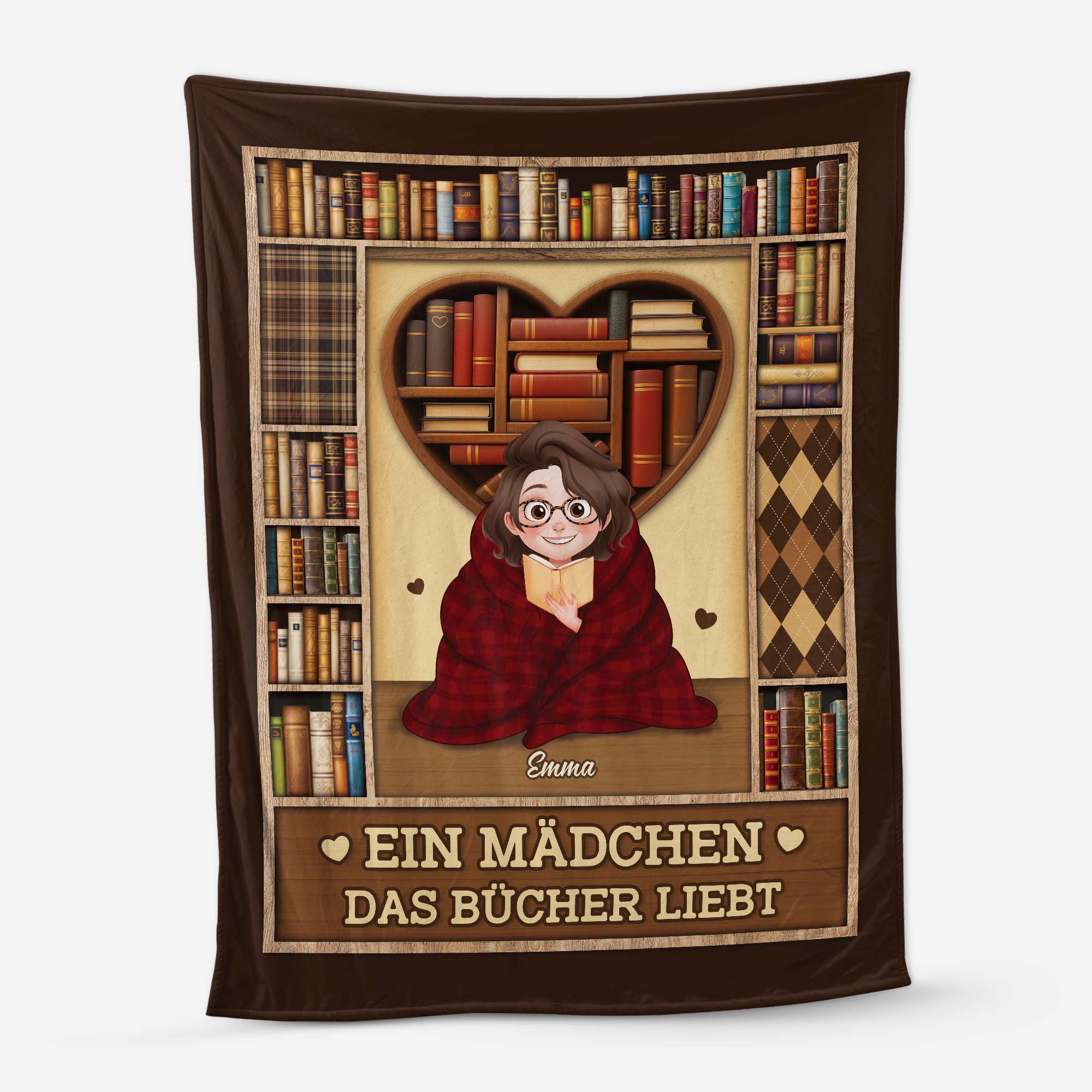 6149BGE1 psst ich lese kuscheldecke personalisiert_ leseratten manner frauen 6149BKMAA