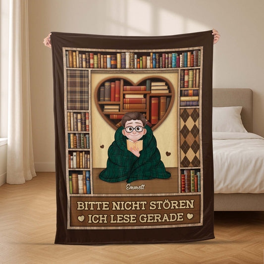 6149BGE2 psst ich lese kuscheldecke personalisiert_ leseratten manner frauen 6149BKMAA