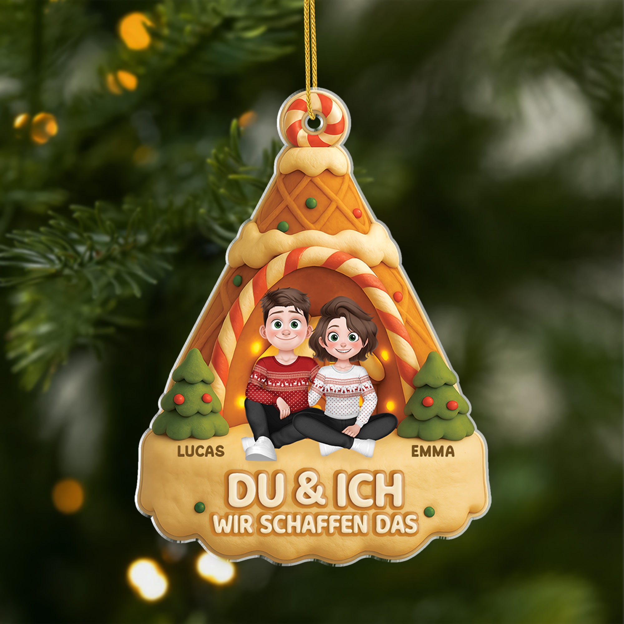 6150OGE1 3d druck effekt du und ich wir schaffen alles acryl weihnachtsschmuck personalisiert_ paare 6150OKVAG