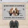 6160DGE2 kein klopfen notig ich weiss dass du da bist lustige fussmatte personalisiert hund_ mit foto 6160D8QNC
