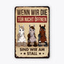 6163EGE1 wenn ich die tur nicht offne bin ich am stall turschild personalisiert metall_ pferd 6163E8QZU